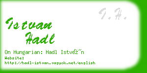 istvan hadl business card